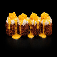 Sake maki frito de mango